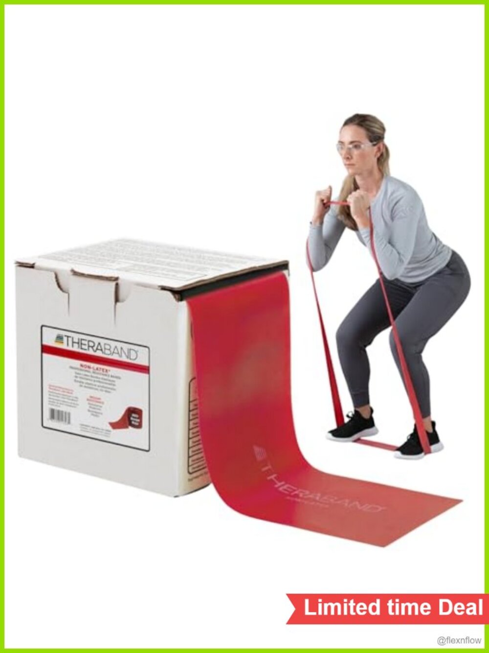 Resistance Band Roll for Exercise PT Yoga Pilates Non-Latex